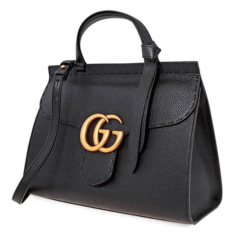 gucci ladies gg marmont small top handle bag in black|gucci marmont velvet handbag.